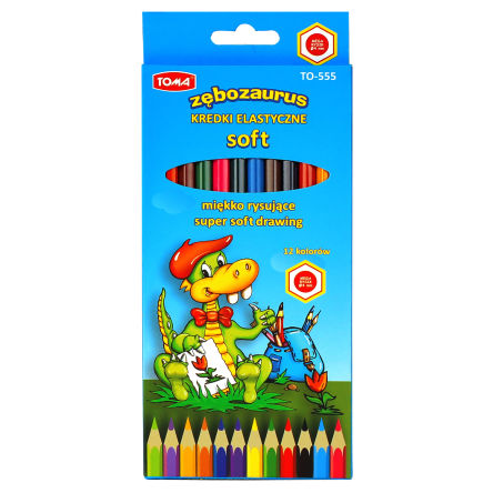 ZĘBOZAURUS FLEXIBLE COLOURING PENCILS 