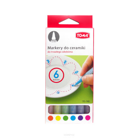 TO-740 KERAMIKMARKER – 6 FARBESET