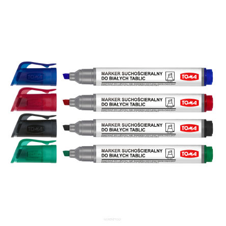 TO-267 Whiteboard-Marker – Keilspitze, Set mit 4 Farben