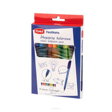 FastNote BALLPOINT PEN 1.0 MM – 10 COLORS